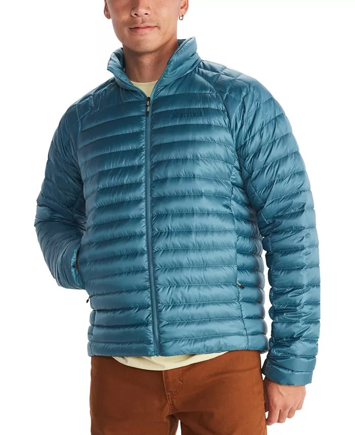 Marmot Mens Hype Quilted Coat Full Zip Jacket Moon River Blue XXL