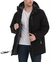 Outdoor United Men's Calvary Twill Hooded Car Coat Large Black