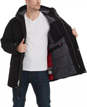 Outdoor United Men's Calvary Twill Hooded Car Coat Large Black