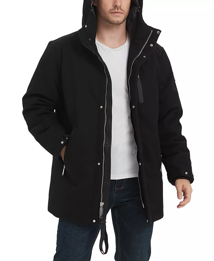 Outdoor United Men's Calvary Twill Hooded Car Coat Large Black