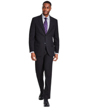 Nautica Mens Modern fit 2 Piece Suit 40 S / 34 Waist Black Solid Stretch