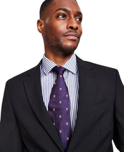 Nautica Mens Modern fit 2 Piece Suit 36 R / 30 Waist Black Solid Stretch