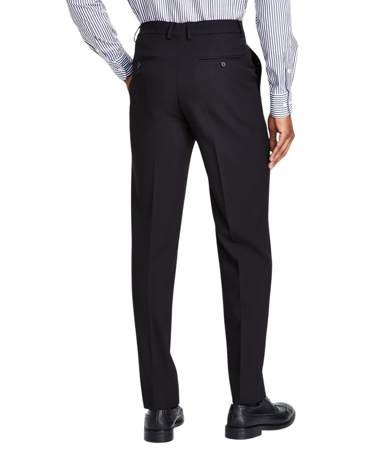 Nautica Mens Modern fit 2 Piece Suit 40 S / 34 Waist Black Solid Stretch