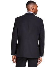 Nautica Mens Modern fit 2 Piece Suit 42 R / 36 Waist Black Solid Stretch