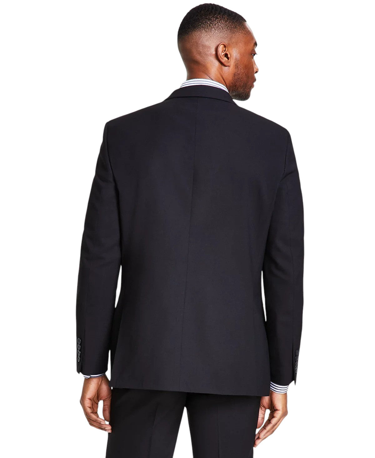 Nautica Mens Modern fit 2 Piece Suit 46 L Pants 41 / 34 Black Solid