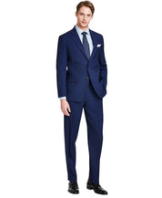 Nautica Mens Modern fit 2 Piece Suit 40 L / 34 Waist Navy Blue Birdseye