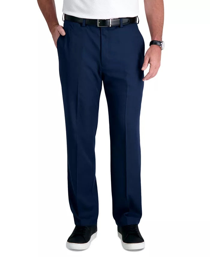 Haggar Mens Classic fit Dress Pants 38 / 30 Blue Solid