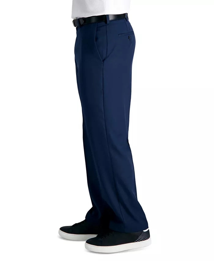 Haggar Mens Classic fit Dress Pants 32 / 30 Blue Solid