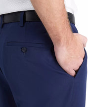Haggar Mens Classic fit Dress Pants 44 / 29 Navy Blue Solid