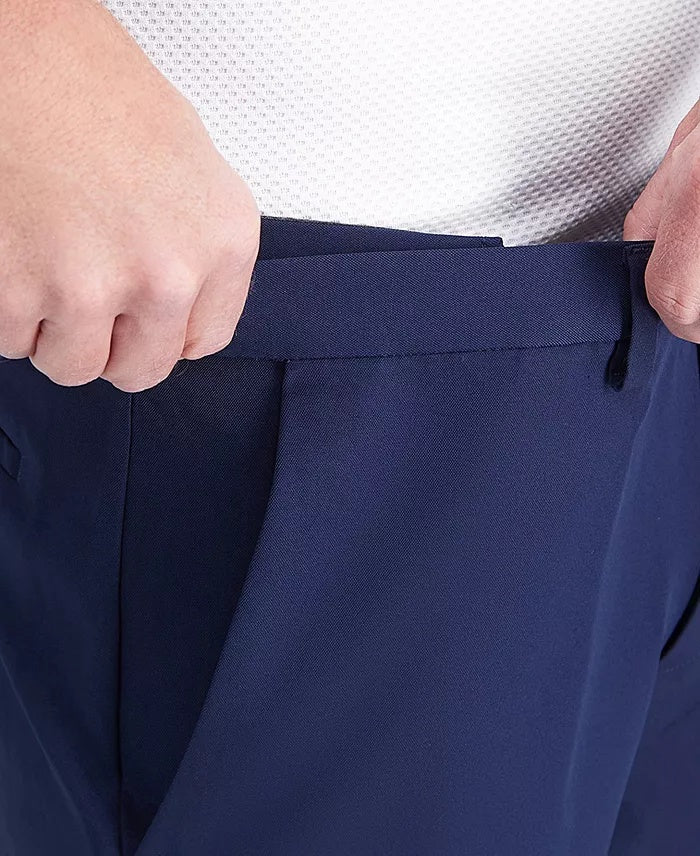 Haggar Mens Classic fit Dress Pants 42 / 32 Blue Solid