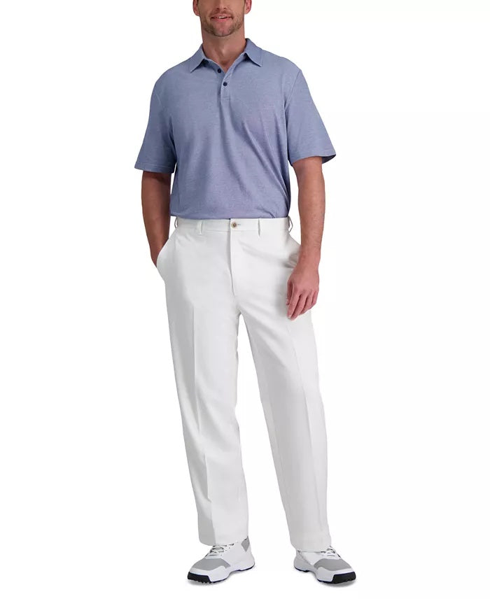 Haggar Mens Classic fit Dress Pants 32 / 30 White Solid