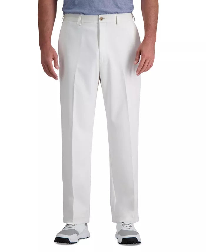 Haggar Mens Classic fit Dress Pants 32 / 30 White Solid