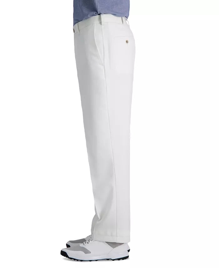 Haggar Mens Classic fit Dress Pants 32 / 30 White Solid