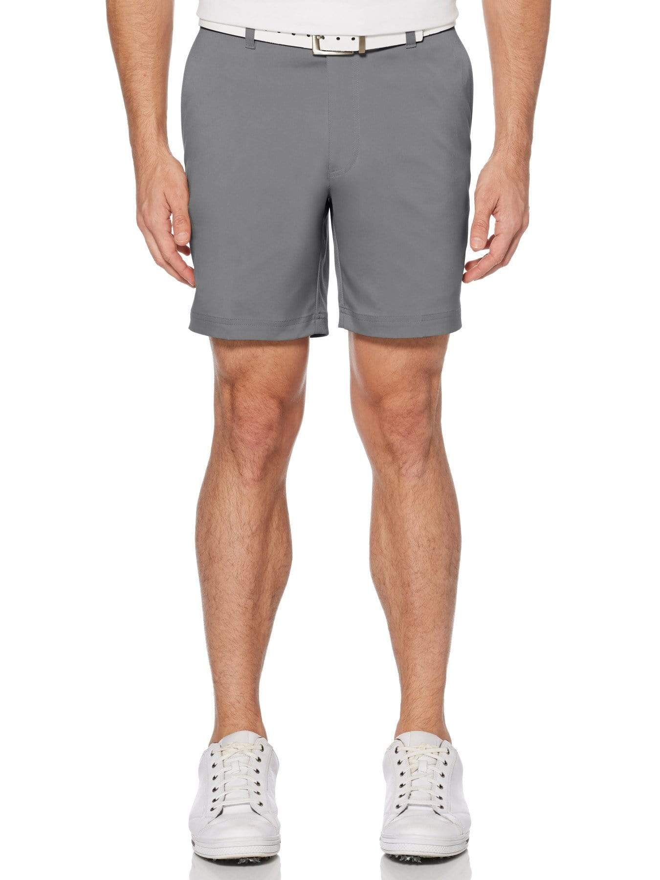 PGA TOUR Mens Regular fit Golf shorts 40 / 6 Grey Solid Stretch