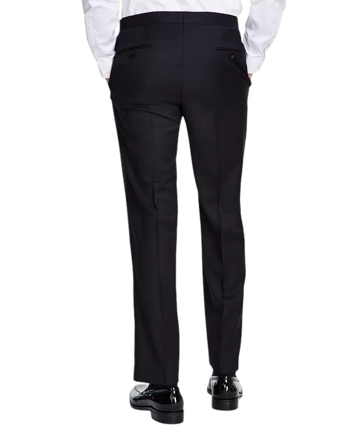 Michael Kors Mens Classic fit Wool Tuxedo Pants 42 / 30 Black Solid