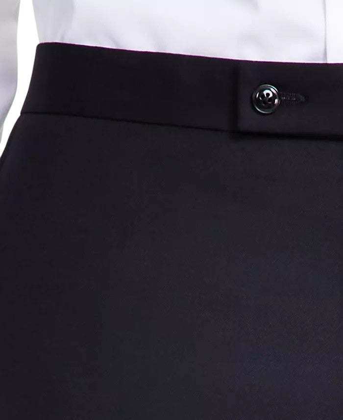 Michael Kors Mens Classic fit Wool Tuxedo Pants 34 / 32 Black Solid