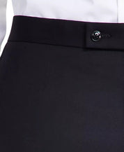 Michael Kors Mens Classic fit Wool Tuxedo Pants 42 / 30 Black Solid