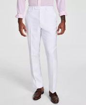 Tayion Mens Classic fit Dress Pants 32 / 32 White Solid