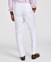 Tayion Mens Classic fit Dress Pants 32 / 32 White Solid