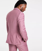 Tayion Collection Men's Classic-Fit Solid Double-Breasted Suit Jacket 36R Mauve