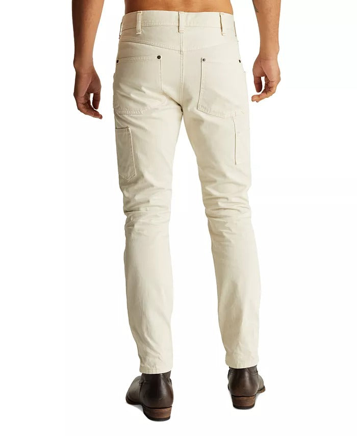 Frye Men's Cotton Five-Pocket Carpenter Pants 36 x 32 Off White Cream