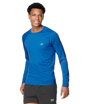 Speedo Mens Regular fit Long Sleeve T-Shirt Shirt Large Blue Solid