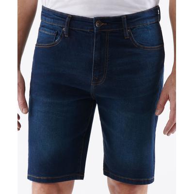 Lazer Mens Slim Fit Dark Wash Denim Shorts Blue 34