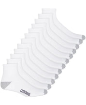 Club Room Men's Solid Ankle Socks 12 Pack White One Size