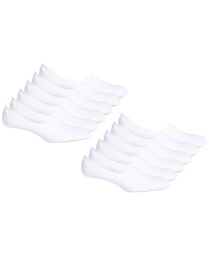 Club Room Mens No Show Socks 12 Pack White ONE SIZE