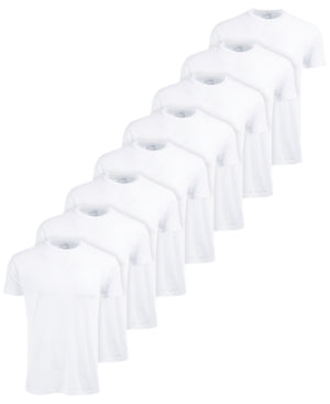 CLUB ROOM Men's Crewneck T Shirts 8 Pack White Large