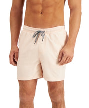 International Concepts Men's Solid Pocket Swim Trunks Peach Orange Large