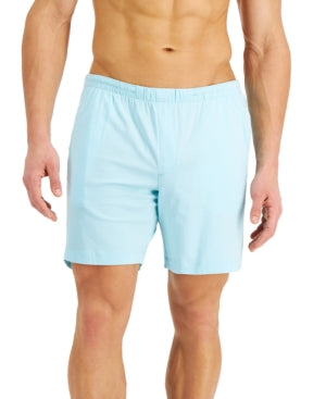 Alfani Men's Quick Dry Pajama Shorts Aqua Blue XXL