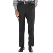 Tayion Collection Men's Classic Fit Solid Black Suit Dress Pants Black 36 x 30