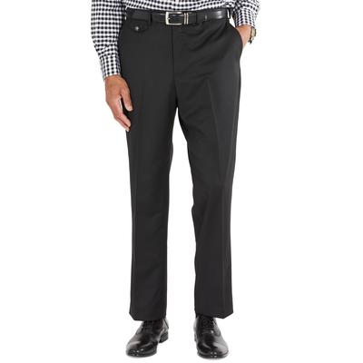 Tayion Collection Men's Classic Fit Solid Black Suit Dress Pants Black 36 x 30