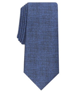 Alfani Men's Solid Slim Tie Light Navy Blue Necktie