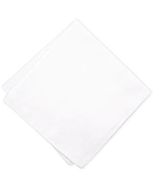 Bar III Mens Oxford Solid Pocket Square White