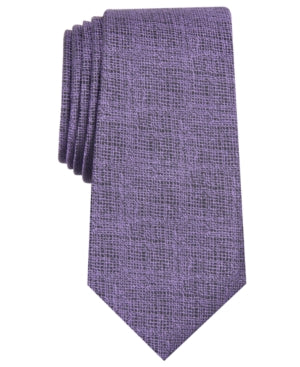 Alfani Men's Tie Solid Slim Necktie Purple