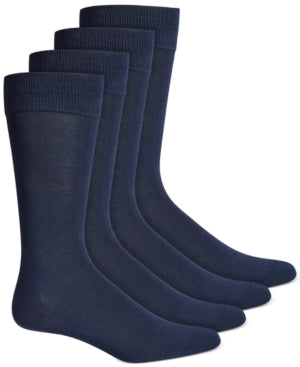 Alfani Men's 4Pk. Textured Socks Dark Blue Osfa Reg
