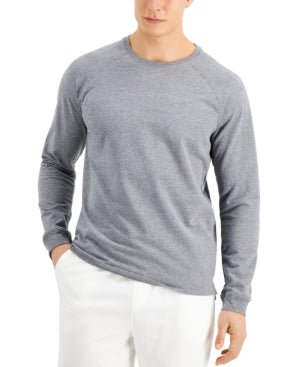 Alfani Mens Moisture-Wicking Pajama Shirt XXL Oxford Heather Grey