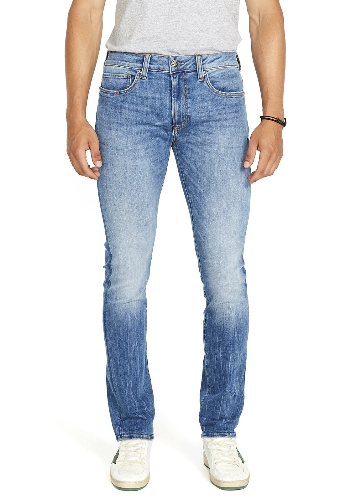 Buffalo David Bitton Mens Slim fit Denim Jeans 38 / 34 Blue Solid Stretch