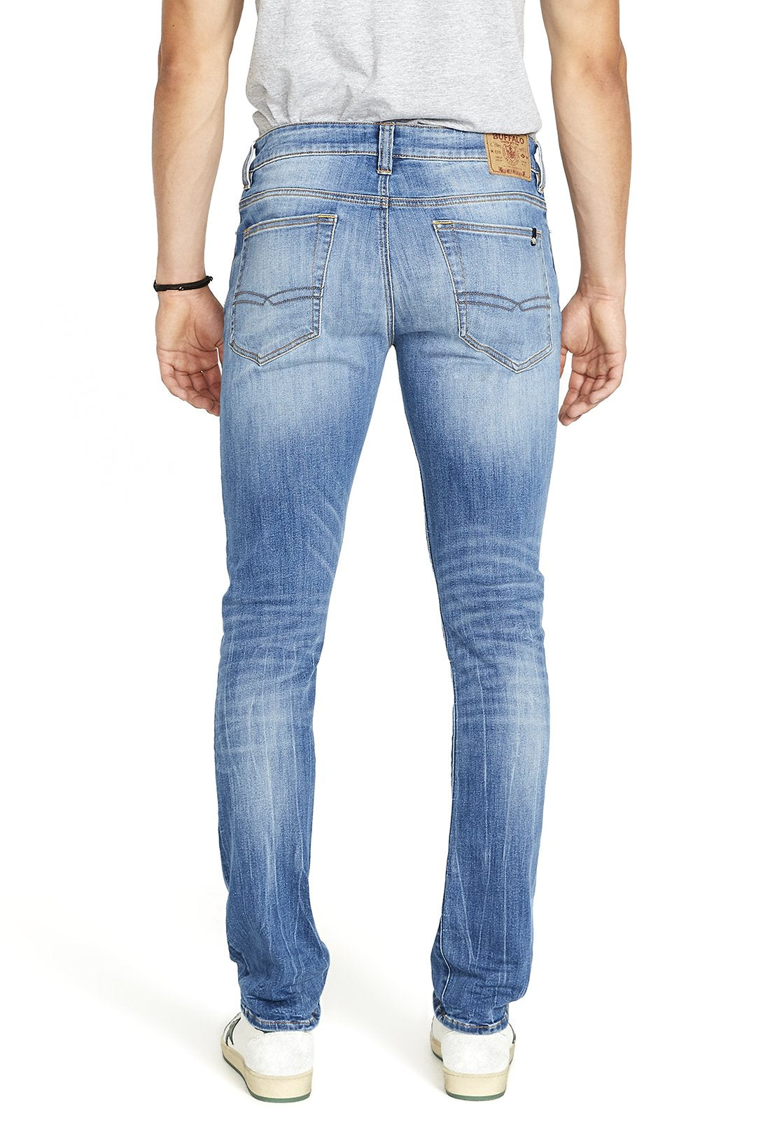 Buffalo David Bitton Mens Slim fit Denim Jeans 38 / 34 Blue Solid Stretch