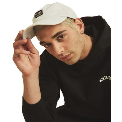 GUESS Mens Originals Baseball Hat Pure White One Size Fits All
