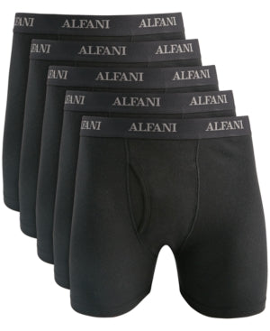 Alfani Mens 5 Pack Regular fit Boxer Briefs Underwear Small Grey Solid