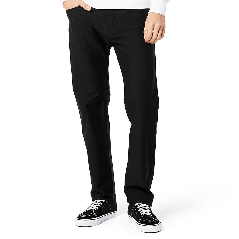 Dockers Mens Straight Fit Comfort Knit Jean Cut Pants Mineral Black 30 x 30