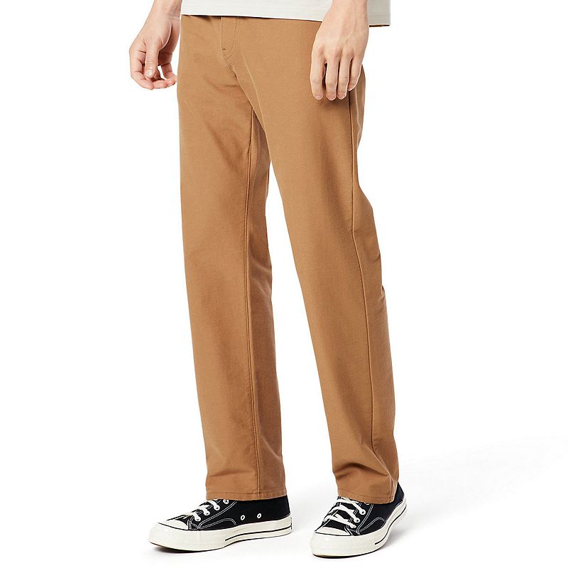 Dockers Men's Straight Fit Comfort Knit Jean Cut Pants Brown 33 x 30