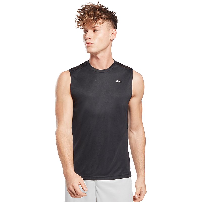 Reebok Men's Workout Ready Sleeveless T Shirt Black Large