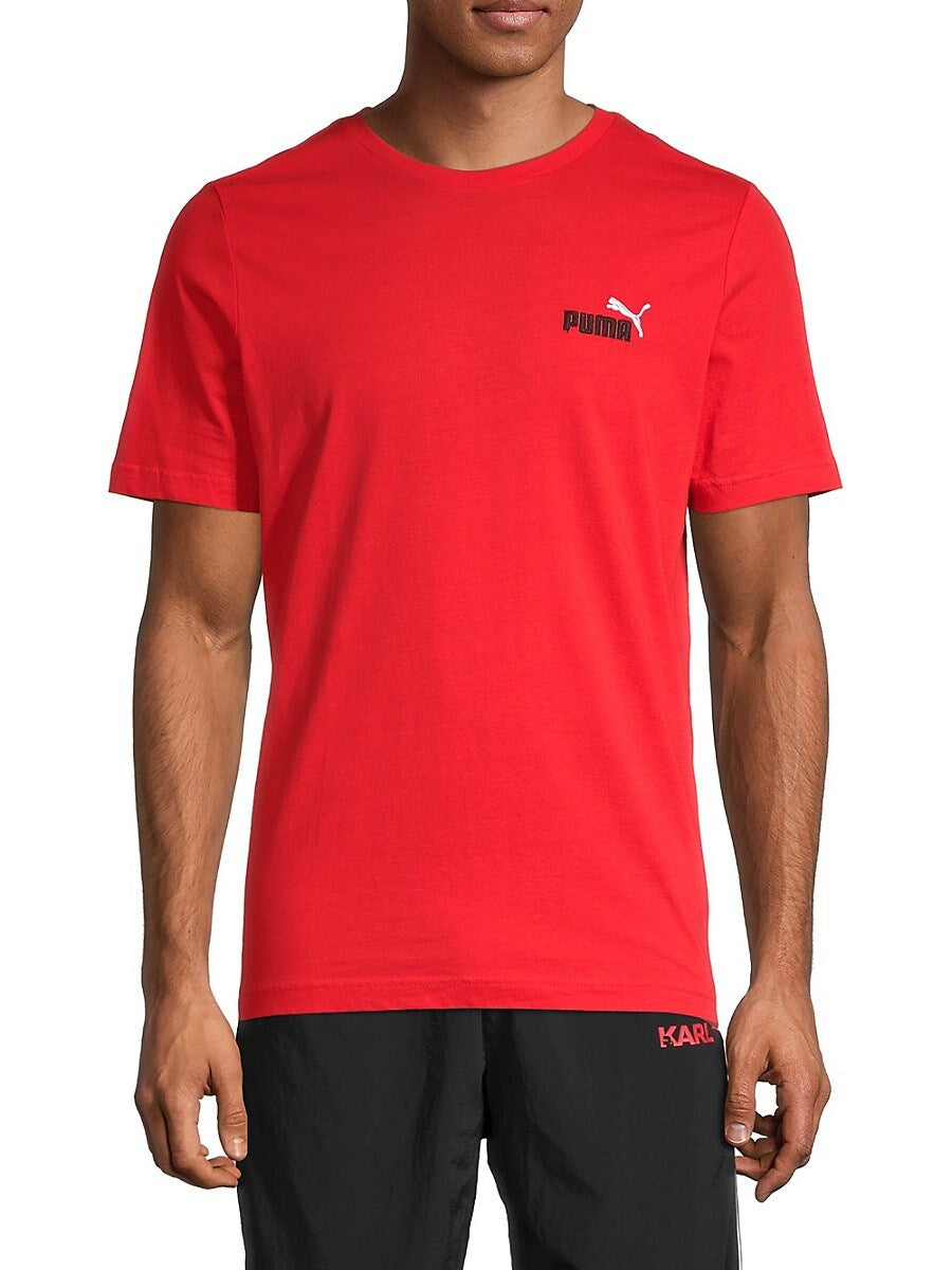 Puma Men Regular fit Short Sleeve T-Shirt Shirt Large Red Solid