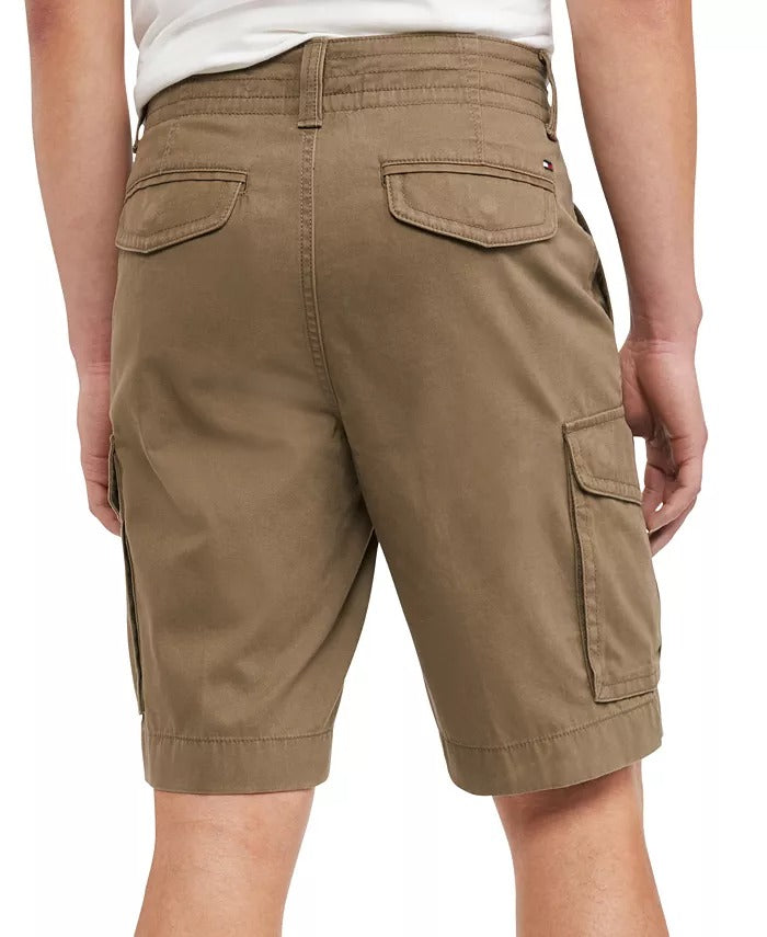 Tommy Hilfiger Men's Big Tall 10 Soft Cotton Cargo Shorts Green 38 Waist