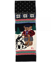 Polo Ralph Lauren Men's Wool Holiday Bear Fair Isle Scarf