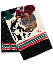 Polo Ralph Lauren Men's Wool Holiday Bear Fair Isle Scarf